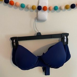 VS Swim Navy Convertible Halter Bikini Top Sz 36D